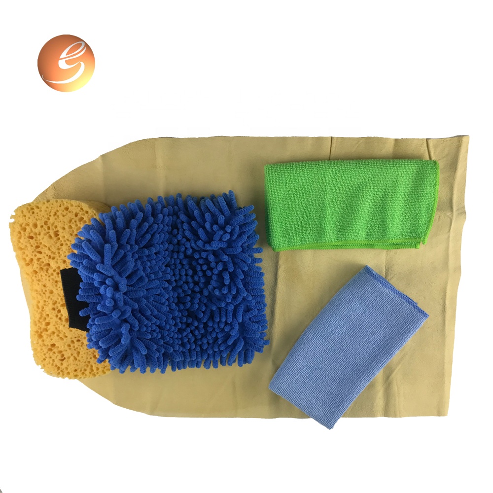 Multifunction 5 in 1 Car Cleaning Tool Kit with mitt and Cleaning Sponge