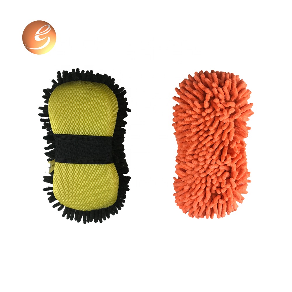 Microfiber thicken soft chenille car cleaning sponge
