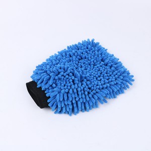 Hot selling home used microfiber car wash mitt double side chenille car clean glove