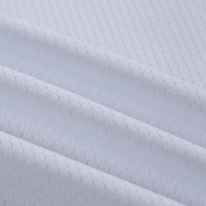 Toptan hızlı kuru stok lot örgü 100 polyester tekstil açık hava spor tişört kumaşı
