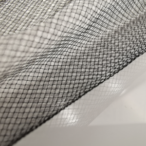 Geri dönüşümlü % 100% polyester cibinlik örgü kumaş rulosu gelinlik, yatak için