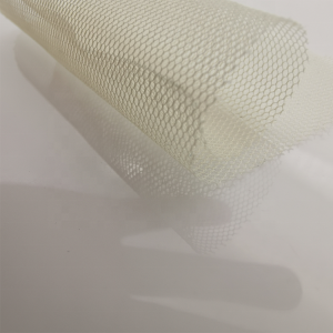 Tái chế 100% polyester lưới chống muỗi cuộn vải lưới cho váy cưới, giường