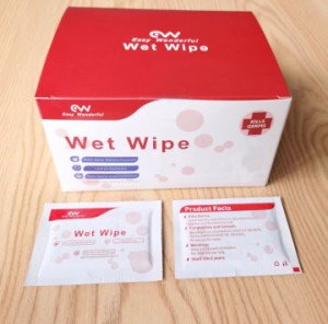 Hot New Products China 50 PCS Sterilize Sanitary Wipes Without Residual Alcohol Hand Sanitizing Akcohol Wipes (W9)