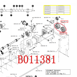 B011381 for QSS 26/30 Noritsu Minilab Gear