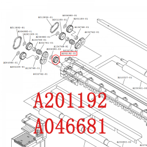 A201192 A046681 Gear O16T for Noritsu