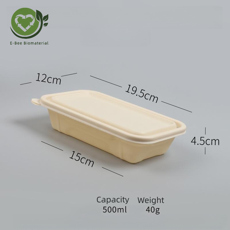 500ML Disposable Food Containers Eco-friendly For Taking Away