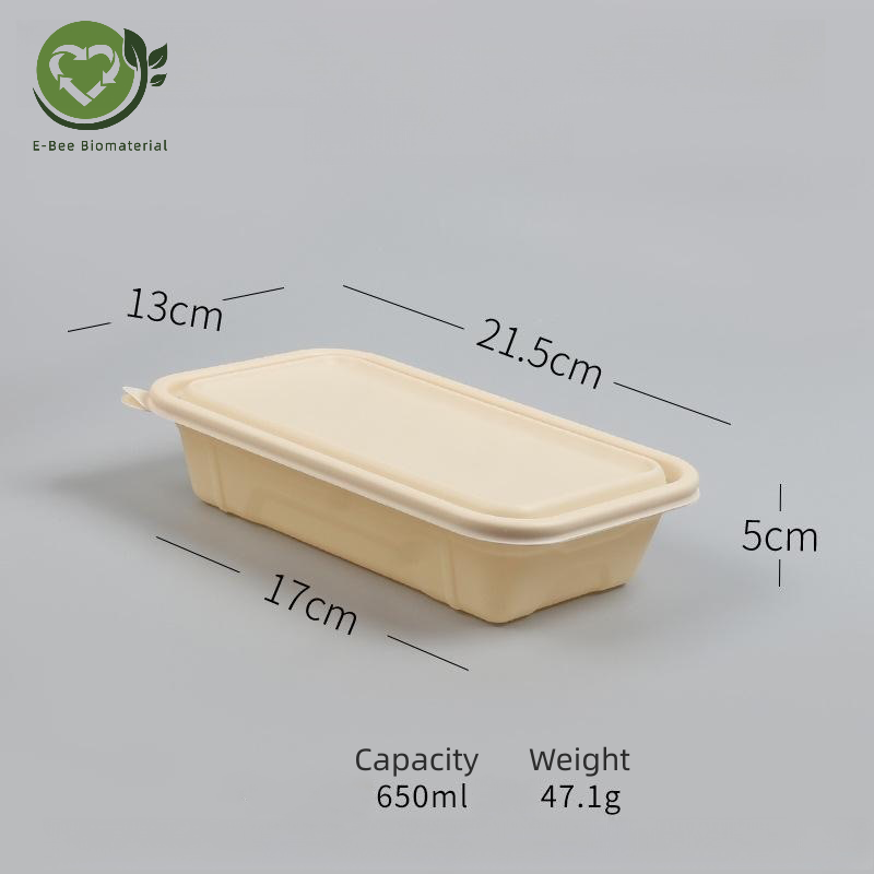 Biodegradable Paper Bowl E-BEE 650ML Disposable bowls with lids