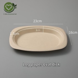 E-BEE Disposable Dinner Oval Paper Plates For D...