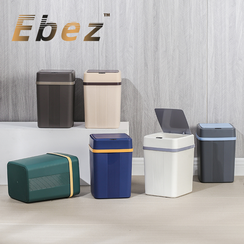 12L household intelligent induction electronic trash can – large capacity multi-color