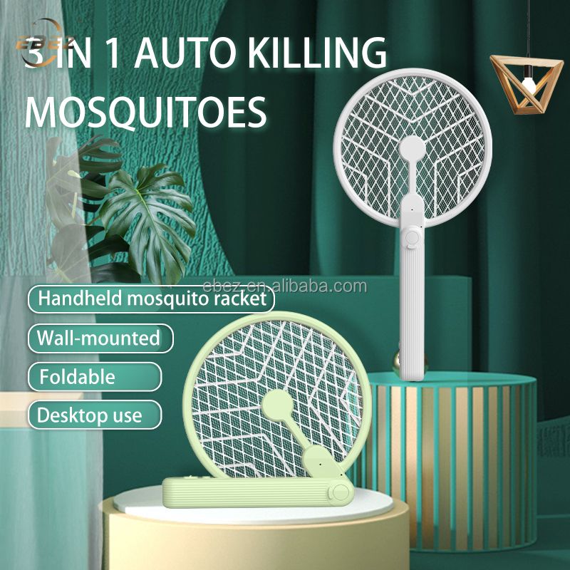 Folding Mosquito Swatter Instantly Turns into Mosquito Lamp
