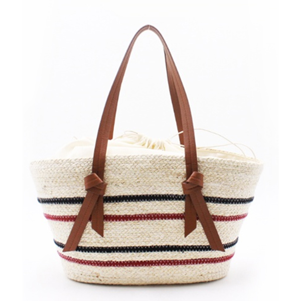 Eccochic Design Summer Striped Straw Shoulder Bag Featured Image