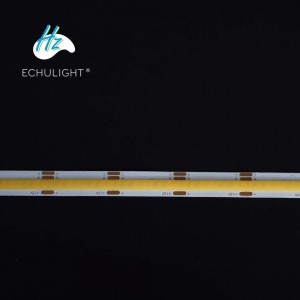 ECS-G512LWW-24V-8mm cob strip dipimpin lampu pita fleksibel kanggo njero ruangan lan ruangan