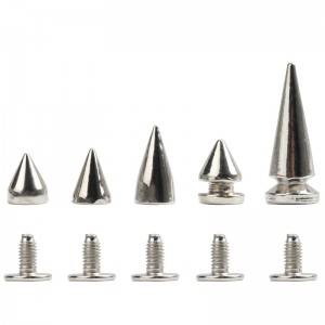 Top quality Fashion bullet metal Rivets and Spikes Studs factory for Punk Bags apparel shoes hats