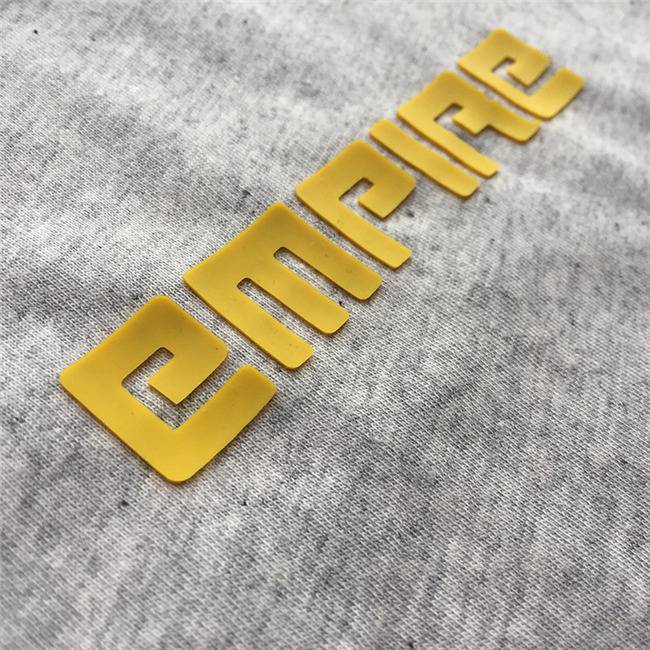 Custom 3D Logo Rubber Silicone Heat Transfer on Vinyl for Clothing Label -  China Clothing Heat Transfer, Iron on Labels