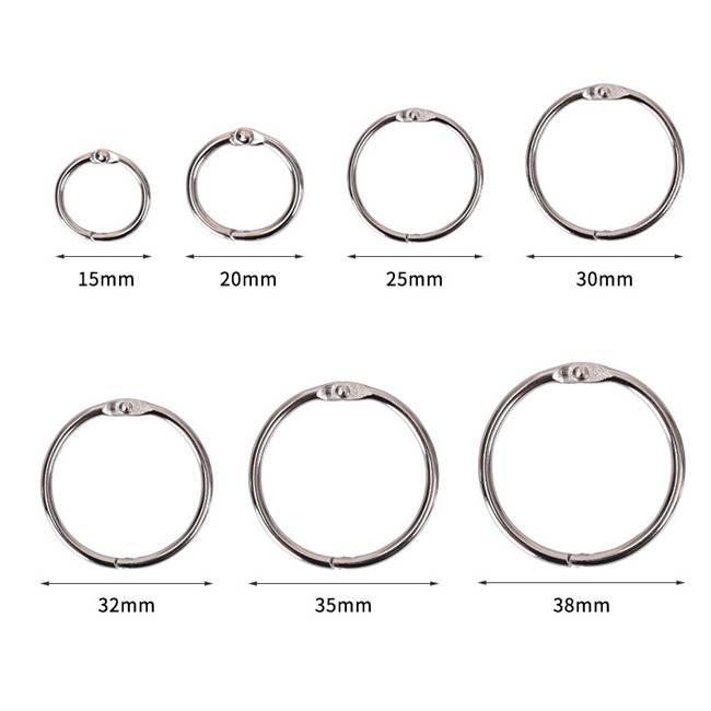 China wholesale Dog Collar Buckle Hardware 25mm - Different sizes silver binder rings hinge ring bulk – Eco Life