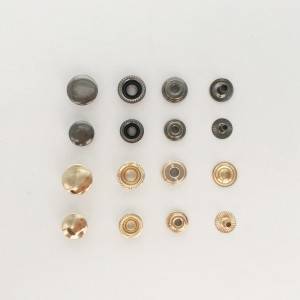 4 hole/ 6 hole nickel free brass metal sew on snap buton fastener