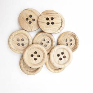 11.5-30mm DIY Garment Accessories 4 Holes Round Shirt Sweater Natural Wood Buttons