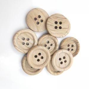 11.5-30mm DIY Garment Accessories 4 Holes Round Shirt Sweater Natural Wood Buttons