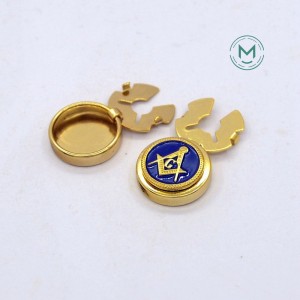 High quality round locking customized logo brass 15mm 17.5mm 20mm cufflinks button covers