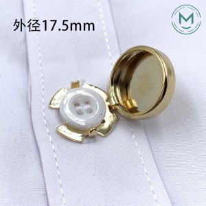 High quality round locking customized logo brass 15mm 17.5mm 20mm cufflinks button covers