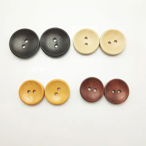Eco-friendly coffee black degradable nature 2 hole wooden buttons