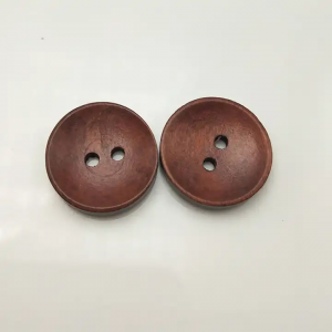 Eco-friendly coffee black degradable nature 2 hole wooden buttons