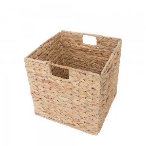 Discount Price China Water Hyacinth Decorative Baskets with Wooden Handles