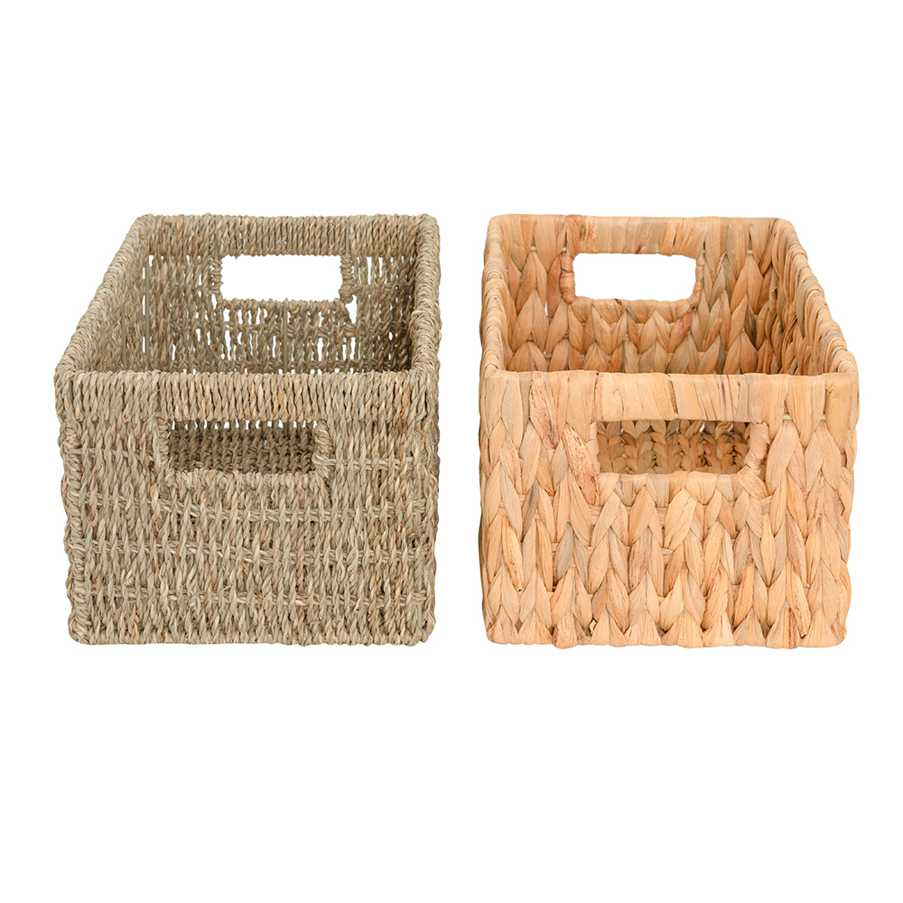 Reliable Supplier Wicker Hamper - Natural Water Hyacinth Storages Basket for Shelf – EISHO detail pictures