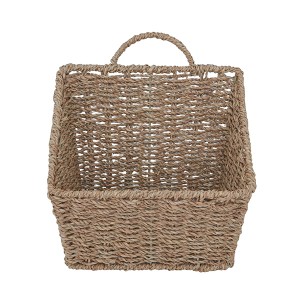 Online Exporter Tall Lidded Basket - Seagrass Hanging Basket – EISHO