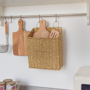 Rustic Woven Wall Hanging Storage Basket