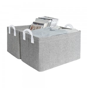 Wholesale Price China Custom Non Woven Foldable Paper Fabric Canvas Clothes Toys Storage Box