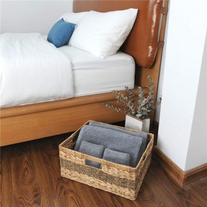 Cheap price 3PCS Grass/Sea Water Hyacinth Any Friendly Natural Material Home Storage Basket