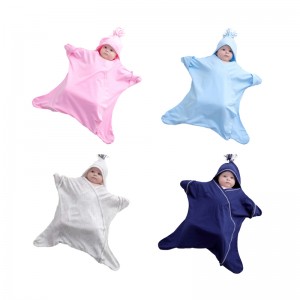 ECOGARMENTS オーガニックコットン アンチジャンプ アンチキック スプリットシンフード付き新生児寝袋