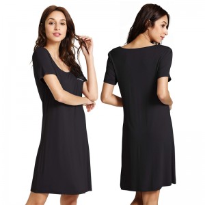 ECOGARMENTS အမျိုးသမီးများအတွက် Soft Bamboo Nightgowns Lounge Dress Plus Size အိပ်ဝတ်စုံ