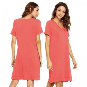 ECOGARMENTS Soft Bamboo Nightgowns para sa Pambabae Lounge Dress Plus Size Sleepwear