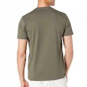 T-shirt da uomo in cotone à maniche corte in scollo in V