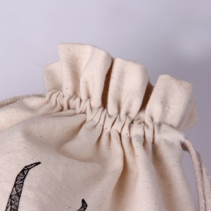 Cotton and Linen Custom Logo Drawstring Bags