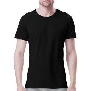 इकोगारमेंट्स पुरुषों की नरम आरामदायक बांस रेयॉन अंडरशर्ट सांस लेने योग्य टीज़ छोटी आस्तीन वाली टी-शर्ट