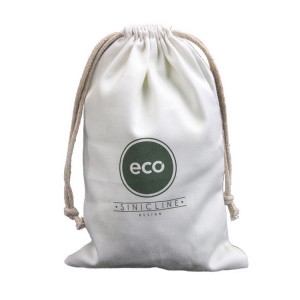 Eco friendly Bamboo Fiber Fabric Drawstring Shoe Bag