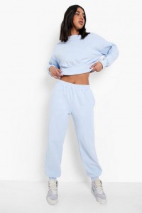 ECOGARMENTS BALLOON SLEEVE CROPPED SWEATER TRACKSUIT