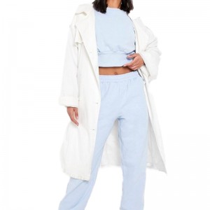 ECOGARMENTS BALLOON SLEEVE CROPPED SEATER TRACKSUIT