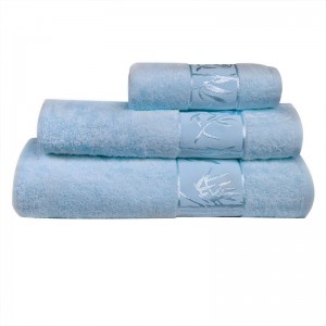 Set di 3 asciugamani in bambù extra large per a faccia di bagnu durabile è asciugamani per u bagnu