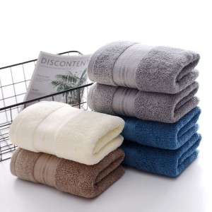 Plain Bamboo Fiber Thickened 120g Embroidered Logo Wash Towel