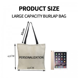 अतिरिक्त मोठ्या क्षमतेची ज्यूट शॉपिंग बॅग डिजिटल प्रिंटिंग ख्रिसमस गिफ्ट बॅग