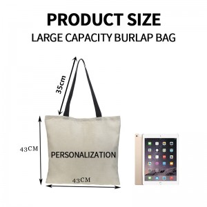 حقيبة تسوق من القطن والكتان بطباعة رقمية ثلاثية الأبعاد لحماية البيئة
