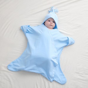 ECOGARMENTS ถุงนอนทารกแรกเกิดแบบมีฮู้ดผ้าฝ้ายออร์แกนิกป้องกันการกระโดดป้องกันการเตะแบบแยกส่วน