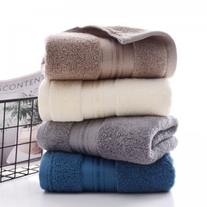 Plain Bamboo Fiber Thickened 120g Embroidered Logo Wash Towel