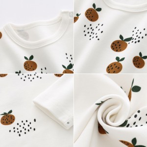 Camiseta infantil de manga comprida de algodão orgânico ECOGARMENTS Top para bebê