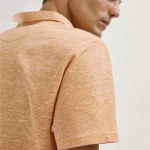 Экологичная мужская рубашка поло из натуральной однотонной конопли