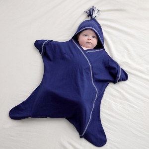 ECOGARMENTS Organic Cotton Anti-jump Anti-kick Split Thin Hooded Newborn Sleeping Bag
